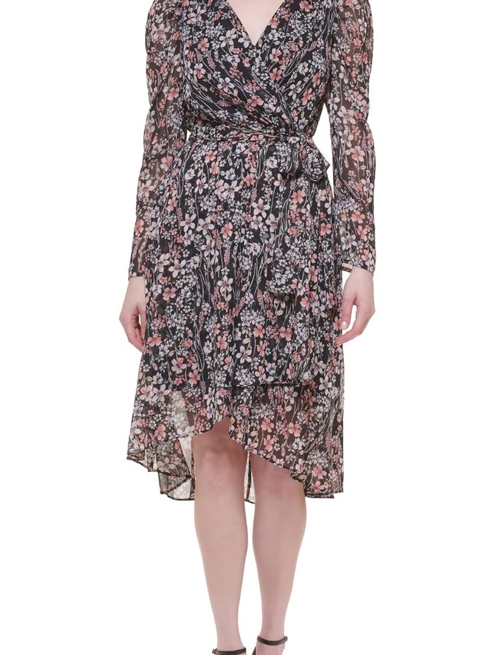 Tommy Hilfiger Black Floral High-Low Dress